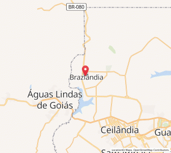 Map of Brazlândia, Federal District