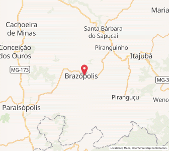 Map of Brazópolis, Minas Gerais