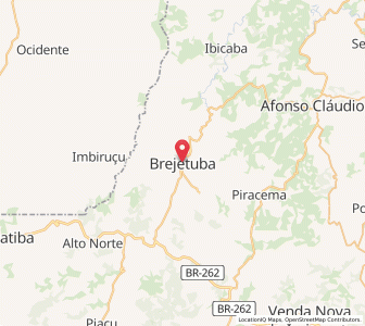 Map of Brejetuba, Espírito Santo
