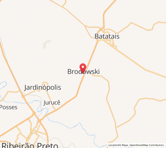 Map of Brodósqui, São Paulo