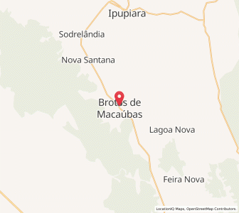 Map of Brotas de Macaúbas, Bahia