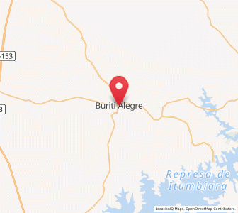 Map of Buriti Alegre, Goiás