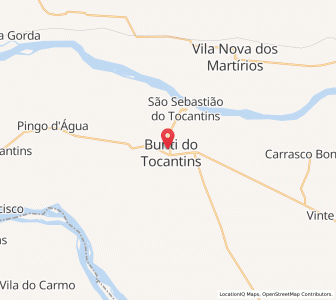 Map of Buriti do Tocantins, Tocantins