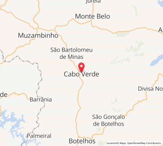 Map of Cabo Verde, Minas Gerais