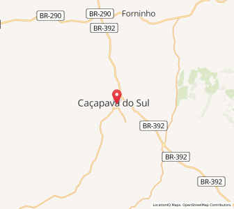 Map of Caçapava do Sul, Rio Grande do Sul