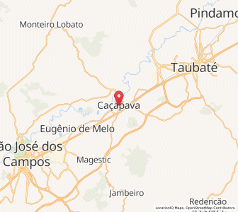Map of Caçapava, São Paulo