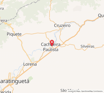 Map of Cachoeira Paulista, São Paulo