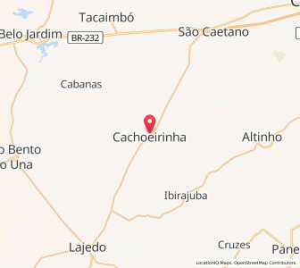 Map of Cachoeirinha, Pernambuco