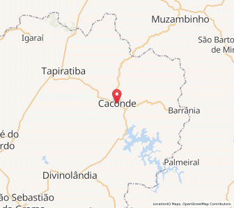 Map of Caconde, São Paulo