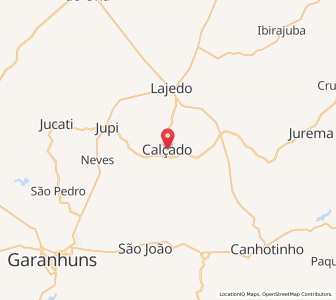 Map of Calçado, Pernambuco