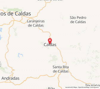 Map of Caldas, Minas Gerais