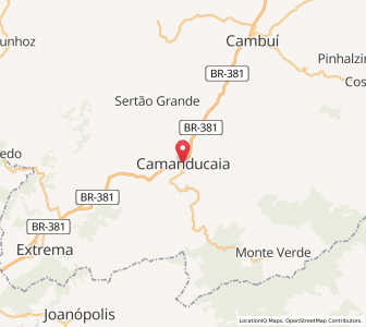 Map of Camanducaia, Minas Gerais