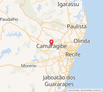 Map of Camaragibe, Pernambuco