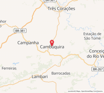 Map of Cambuquira, Minas Gerais