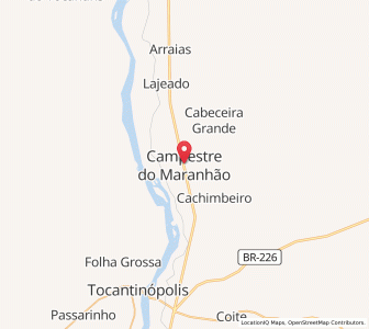 Map of Campestre do Maranhão, Maranhão