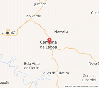 Map of Campina da Lagoa, Paraná
