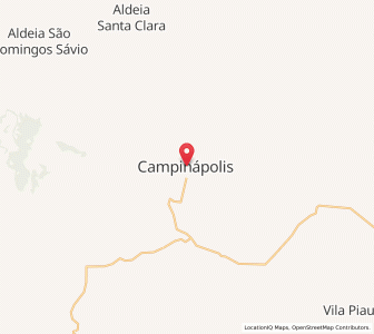 Map of Campinápolis, Mato Grosso