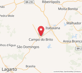 Map of Campo do Brito, Sergipe