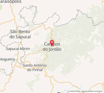 Map of Campos do Jordão, São Paulo