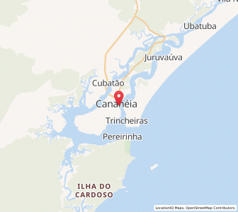 Map of Cananéia, São Paulo