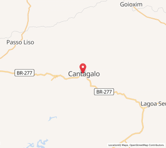 Map of Cantagalo, Paraná