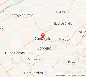 Map of Cantagalo, Rio de Janeiro