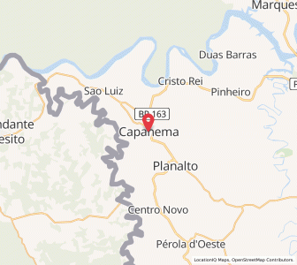 Map of Capanema, Paraná