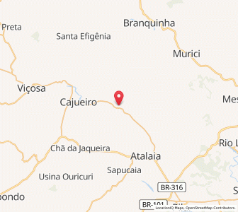 Map of Capela, Alagoas