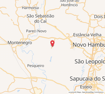 Map of Capela de Santana, Rio Grande do Sul
