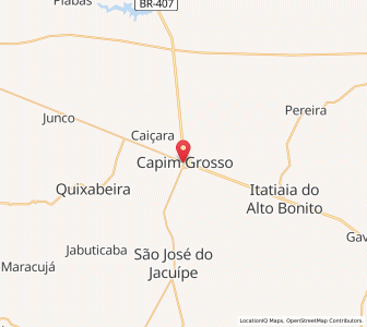 Map of Capim Grosso, Bahia