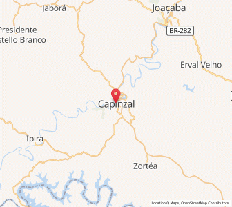 Map of Capinzal, Santa Catarina