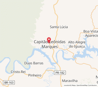 Map of Capitão Leônidas Marques, Paraná