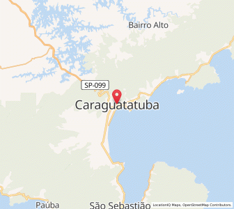 Map of Caraguatatuba, São Paulo
