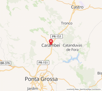 Map of Carambeí, Paraná