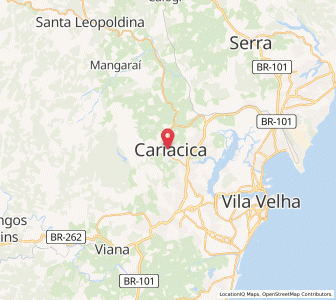 Map of Cariacica, Espírito Santo