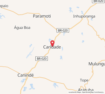 Map of Caridade, Ceará
