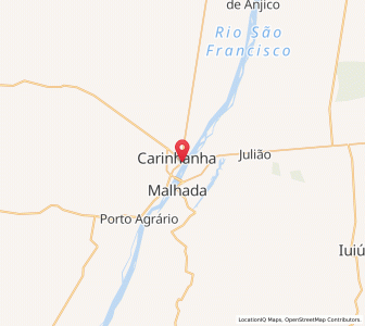 Map of Carinhanha, Bahia