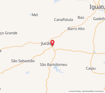Map of Cariús, Ceará