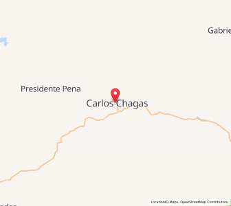 Map of Carlos Chagas, Minas Gerais