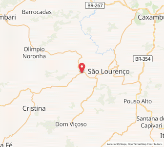 Map of Carmo de Minas, Minas Gerais