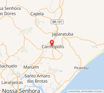 Map of Carmópolis, Sergipe