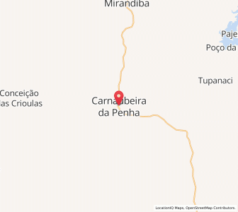 Map of Carnaubeira da Penha, Pernambuco