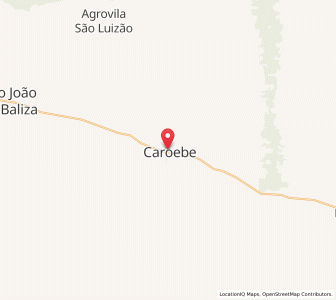Map of Caroebe, Roraima