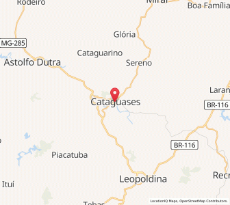 Map of Cataguases, Minas Gerais
