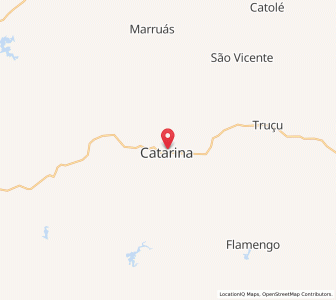 Map of Catarina, Ceará