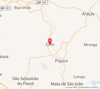 Map of Catu, Bahia