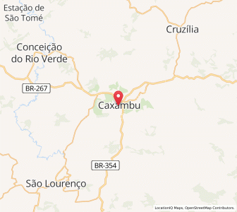 Map of Caxambu, Minas Gerais