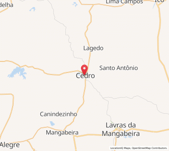 Map of Cedro, Ceará