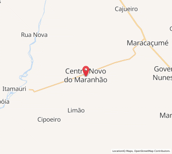 Map of Centro Novo do Maranhão, Maranhão