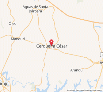 Map of Cerqueira César, São Paulo